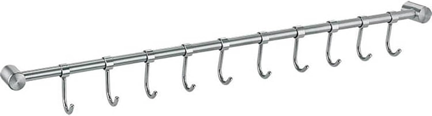 Utensil Hanger, Kitchen Hanging Rail, Stainless Steel, Space Saving, With Movable Hooks, For Hanging Kitchens Utensil, Bathroom Gadget For Spoon - Image 1