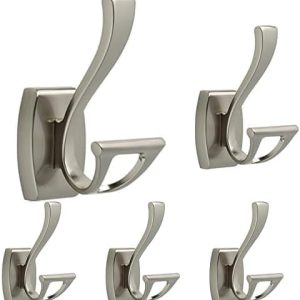 Towel Hook, Robe Hook Satin Nickel Towel Holder for Bathroom, Bathroom Accessories, 135241 2.4 x 2.9 x 4.8 Inches - Image 3