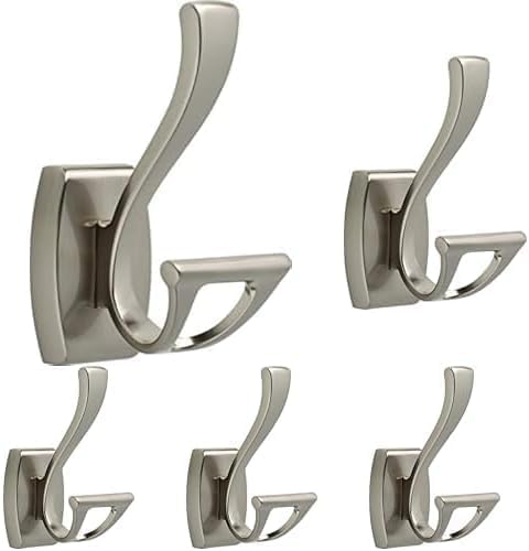 Towel Hook, Robe Hook Satin Nickel Towel Holder for Bathroom, Bathroom Accessories, 135241 2.4 x 2.9 x 4.8 Inches