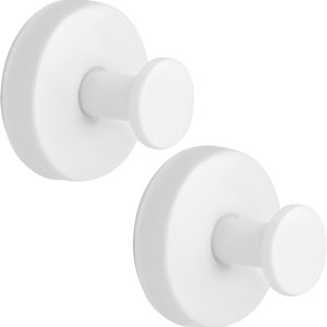 Suction Cup Hooks for Shower, Towel Hooks for Bathroom, Kitchen, Glass Door, Mirror, Tile, ?C Loofah, Towel, Bath Robe Hooks for Hanging up to 15 lbs, Brushed Black (2 Pack) - Image 4