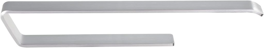 40cm Open-Ended Self-Adhesive Towel Holder, No Drill Wall Mounted Towel Hanger with Extra Strong Hold, Horizontal or Vertical Mounting, Sliver Aluminum Towel Rail for Bathroom and Kitchen