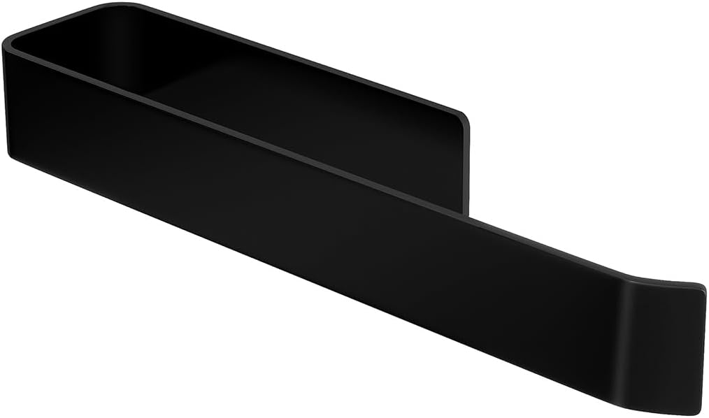 40cm Open-Ended Self-Adhesive Towel Holder, No Drill Wall Mounted Towel Hanger with Extra Strong Hold, Horizontal or Vertical Mounting, Sliver Aluminum Towel Rail for Bathroom and Kitchen