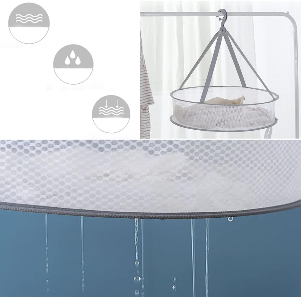 Two-Pack Hanging Mesh Laundry Drying Nets, 60 cm