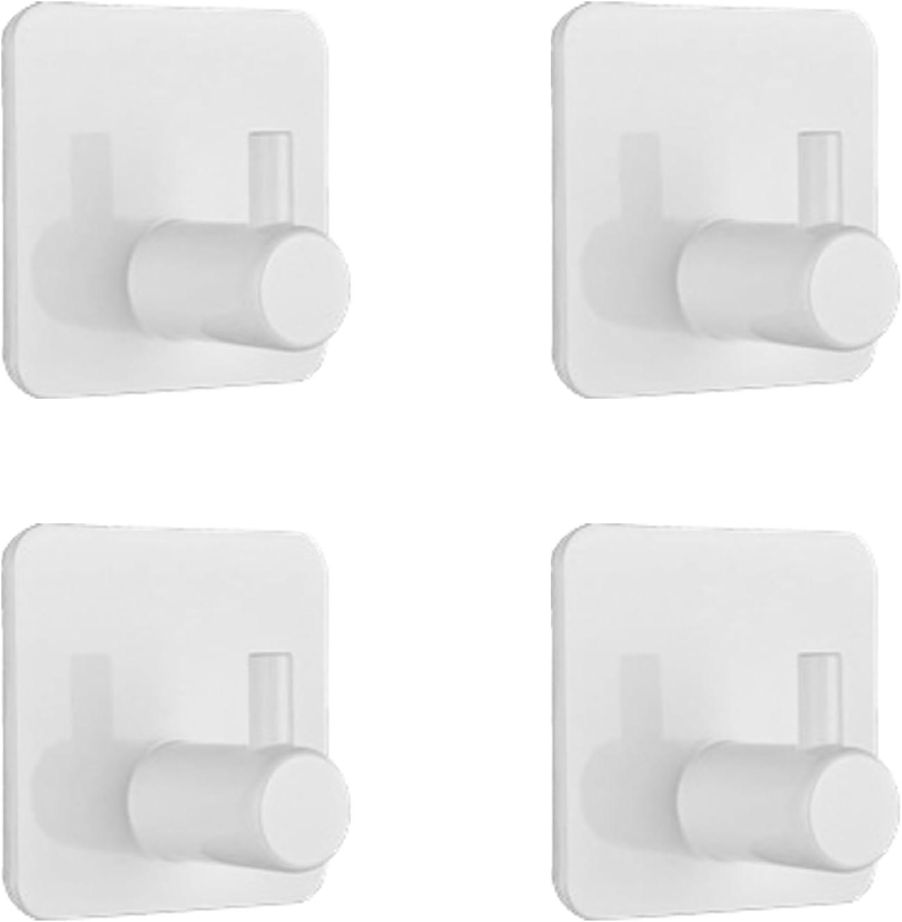 Robe & Bath Towel Hooks - Pack of 6 Pink Plastic Adhesive Hooks for Hassle-Free Hanging on Walls in Bathroom, Kitchen and More??Strong & Traceless Sticky Hook with Single Mount for Door & Clothing - Image 5