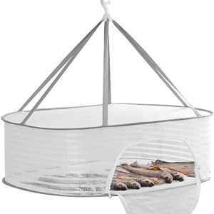 Zippered Hanging Mesh Laundry Drying Basket, 60 cm - Image 1