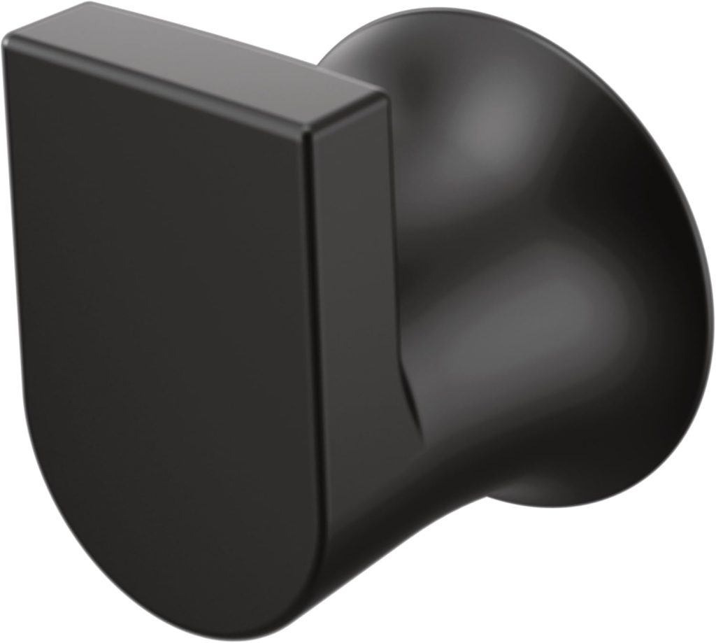 Single Robe Hook or Towel Hanger for Kitchen or Bathroom, Matte Black
