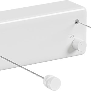 Dual-Line Wall-Mounted Retractable Clothesline, 4.2 m - Image 1
