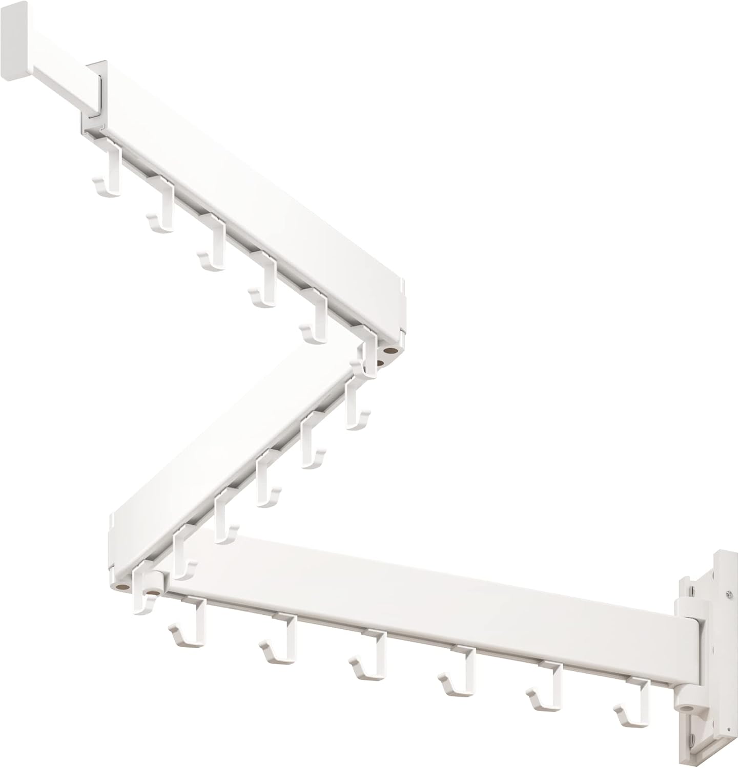 Wall-Mounted Folding Clothes Drying Rack with Extension Arms - Image 1