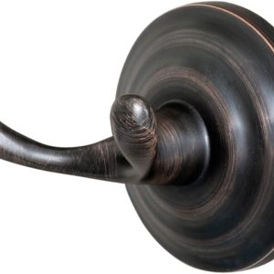 Basics Zinc Traditional Round Bathroom Towel and Robe Hook, Oil Rubbed Bronze, Easy Installation | Traditional, Round, Bathroom - Image 2