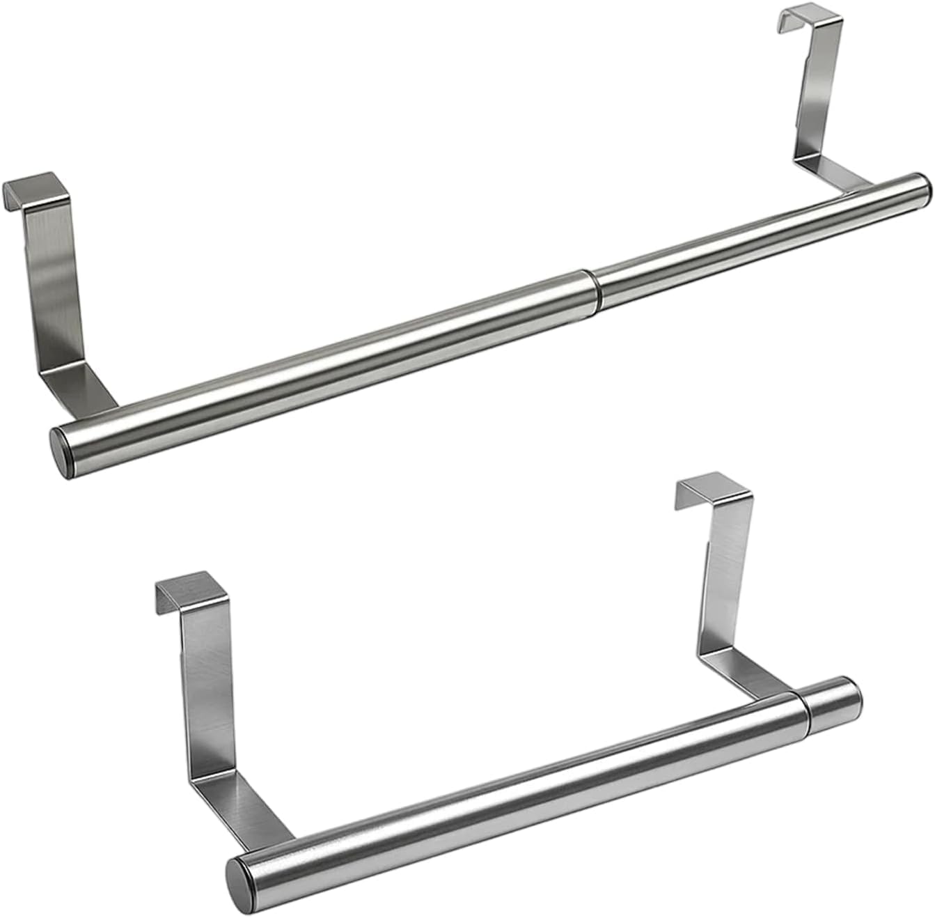 Towel Rail-Hand Towel Holder Extendable Kitchen Towel Rail Bathroom Over Radiator Stainless Steel Towel Rack for Cupboard Drawer Cabinet, Kitchen and - Image 1