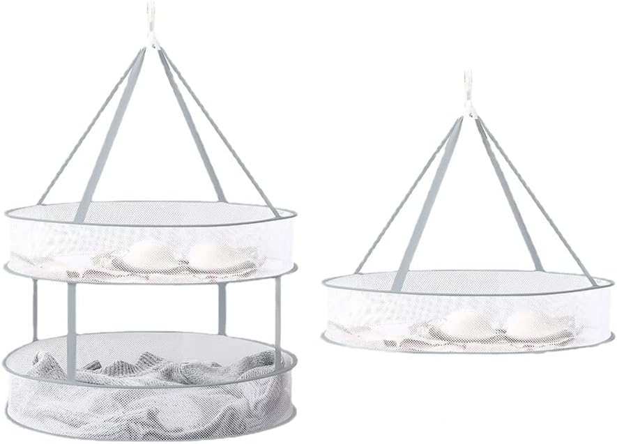 Two-Pack Hanging Mesh Laundry Drying Nets, 60 cm