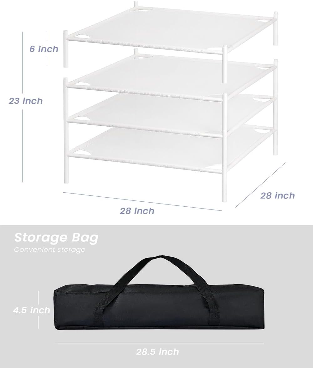 Four-Tier Stackable Mesh Laundry Drying Rack - Image 6