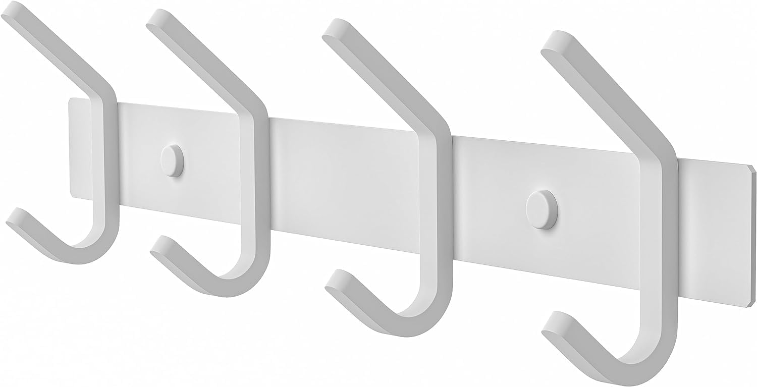 Brass Door Hooks, Towel Hook Stainless Steel Coat Hooks Wall Mounted Screw in Modern Metal Heavy Duty Coat Rack Row of Hooks Hanger Robe Clothes Hat Hook for Bathroom Bedrooms (Gold) - Image 3