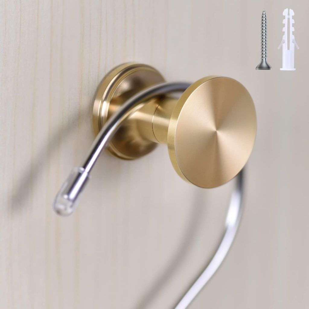 Towel Hooks Bathroom Wall Hooks, Solid Core Brass Screw-Type Super Heavy Duty Wall Mount Coat Hanger Load, Capacity 90 Pounds