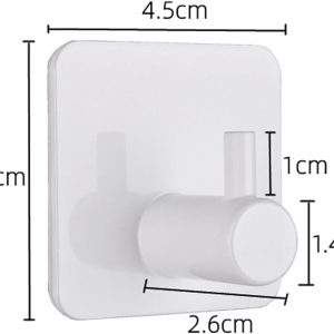 Robe & Bath Towel Hooks - Pack of 6 Pink Plastic Adhesive Hooks for Hassle-Free Hanging on Walls in Bathroom, Kitchen and More??Strong & Traceless Sticky Hook with Single Mount for Door & Clothing - Image 6