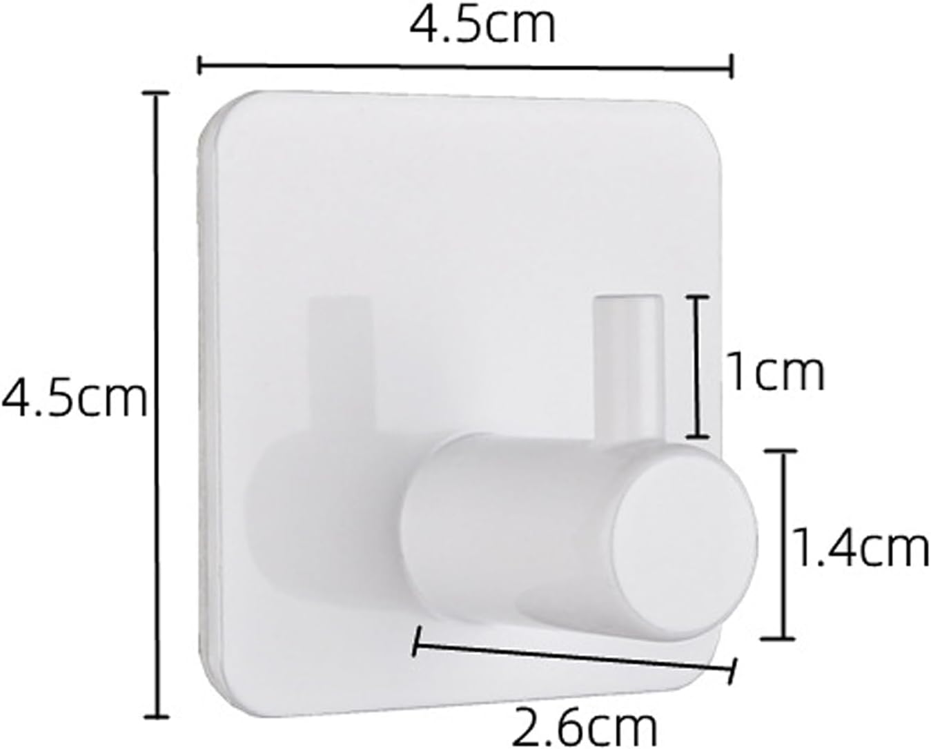 Robe & Bath Towel Hooks - Pack of 6 Pink Plastic Adhesive Hooks for Hassle-Free Hanging on Walls in Bathroom, Kitchen and More??Strong & Traceless Sticky Hook with Single Mount for Door & Clothing - Image 6