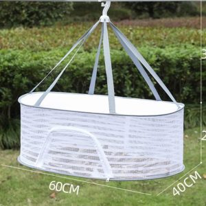 Zippered Hanging Mesh Laundry Drying Basket, 60 cm - Image 2