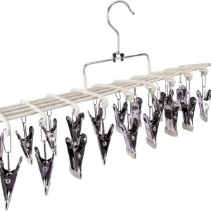 Two-Pack Clothes Drying Hangers with 20 Clips - Image 8