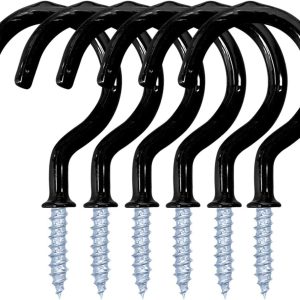 12 Pack Vinyl Coated Ceiling Hooks,Screw-in Mug Hooks,Multi-Function Wall Hooks Kitchen Hooks Cup Hooks for Indoors Outdoors (White, 1-1/4 Inch) - Image 3