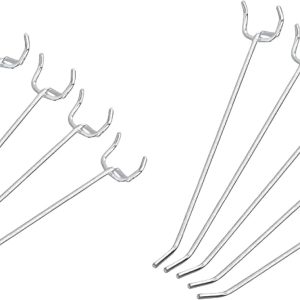 4 Inch Heavy Duty Pegboard Hooks Kit, 50 Pack, 1/8" Peg Hooks for 1 Spaced Pegboards, Utility Hooks for Wall Organizing in Home or Garage - Image 3