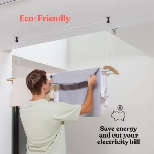 Ceiling-Mounted Pulley Clothes Drying Rack - Image 6