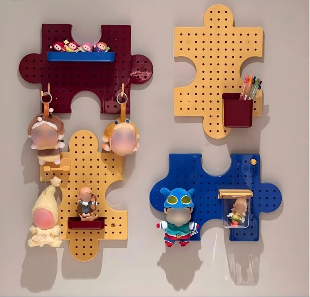 Pegboard Set, 14.3x9.4 Inch Plastic Boards Hooks, Holders, Stands, Storage Accessories, Hanging Display, Home Office