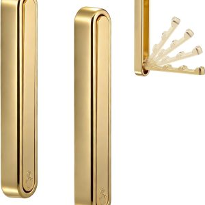 Foldable Wall Hook, 40 lbs Heavy Duty Screw Mounted, Aluminum Alloy Flip-Down Gold Coat Hook, Space-Saving Folding Wall Hanger for Bathroom Bedroom Entryway Closet, Includes Screws (2 Pack) - Image 7