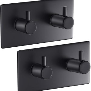 6 Pack Self Adhesive Hooks, Stainless Steel Sticky Hook Heavy Duty, Over 8kg Load - Hooks for Hanging for Towel, Coat, Key, Stick on Bathroom, Kitchen, Door and Wall - Image 3