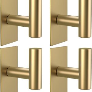 Wall Towel Hooks, Heavy Duty Sticky Holder Waterproof Towel Hooks for Hanging Coat, Clothes, Closet Hook Wall Mount for Kitchen - Image 1