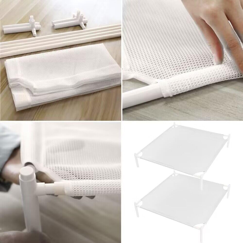 Four-Tier Stackable Mesh Laundry Drying Rack