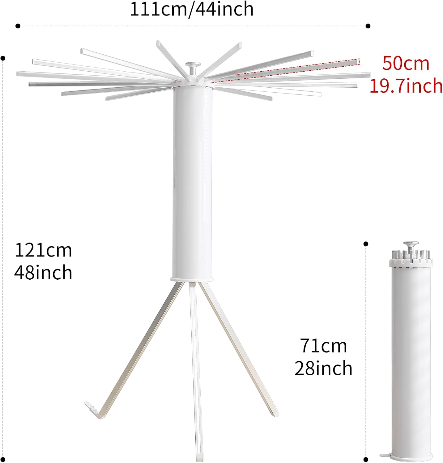 Sixteen-Arm Folding Clothes Drying Stand - Image 2