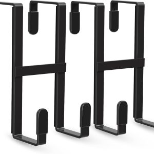 2 Packs Over The Door Hooks, Double Sided Door Hanger Hook - Heavy Duty No Drill Wall Hooks for Hanging Coats, Towels, Bags, Kitchen Closet Fits Most Doors Up to 1-7/8" Thickness (5.12" L, White) - Image 5