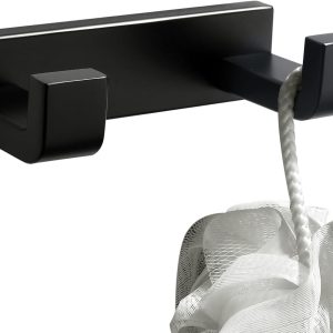 Chrome Towel Hooks, Robe Coat and Clothes Double Hooks, Heavy Duty SUS304 Stainless Steel Wall Hooks Hanger for Bathroom Kitchen Bedroom - Image 3