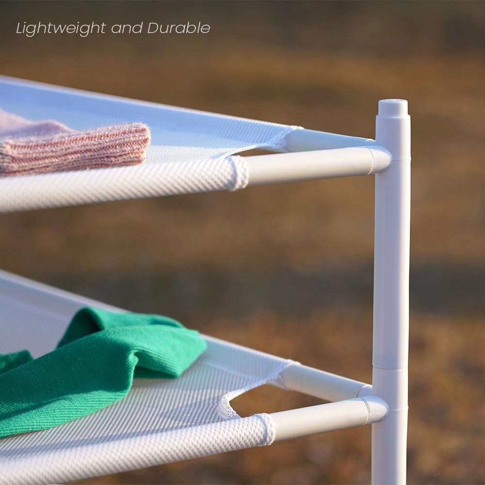 Four-Tier Stackable Mesh Laundry Drying Rack