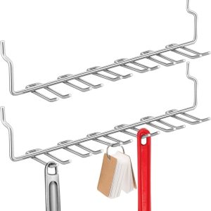 Storage Hooks, Dual Hook Adjustable Storage Hooks for Pegboards, Space Saving Iron Hooks for Home Garage Workshop Retail and Commercial Organization - Image 1