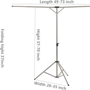 Height-Adjustable Tripod Clothes Drying Rack - Image 3
