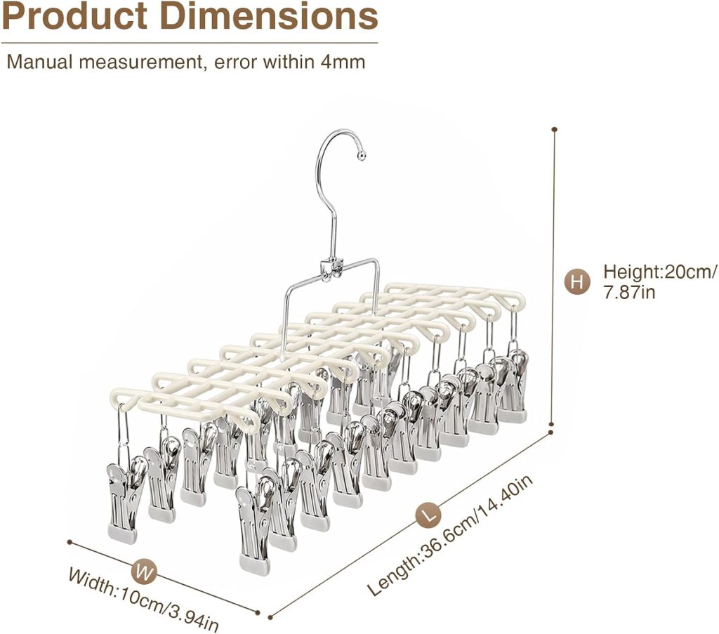 Two-Pack Clothes Drying Hangers with 20 Clips