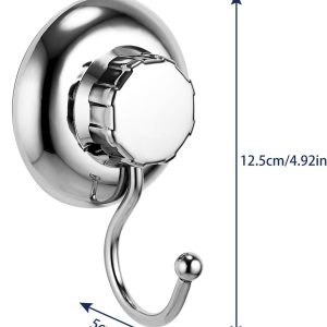 No-Drilling/Suction Cup 2 Pack Single Robe Hook - Vaccum System - Stainless Steel Never Rust - for Bathroom & Kitchen - Image 2