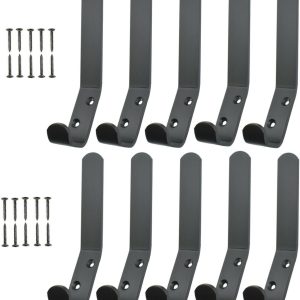 Aluminum Double Hat and Coat Hanger Hooks Coat Dress Robe & Bath Towel Hook for Bathroom Bedroom Kitchen Office Door Hooks with Fixing Screws Pack of 5. - Image 2