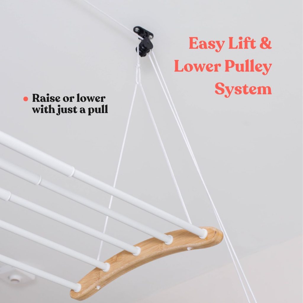 Ceiling-Mounted Pulley Clothes Drying Rack