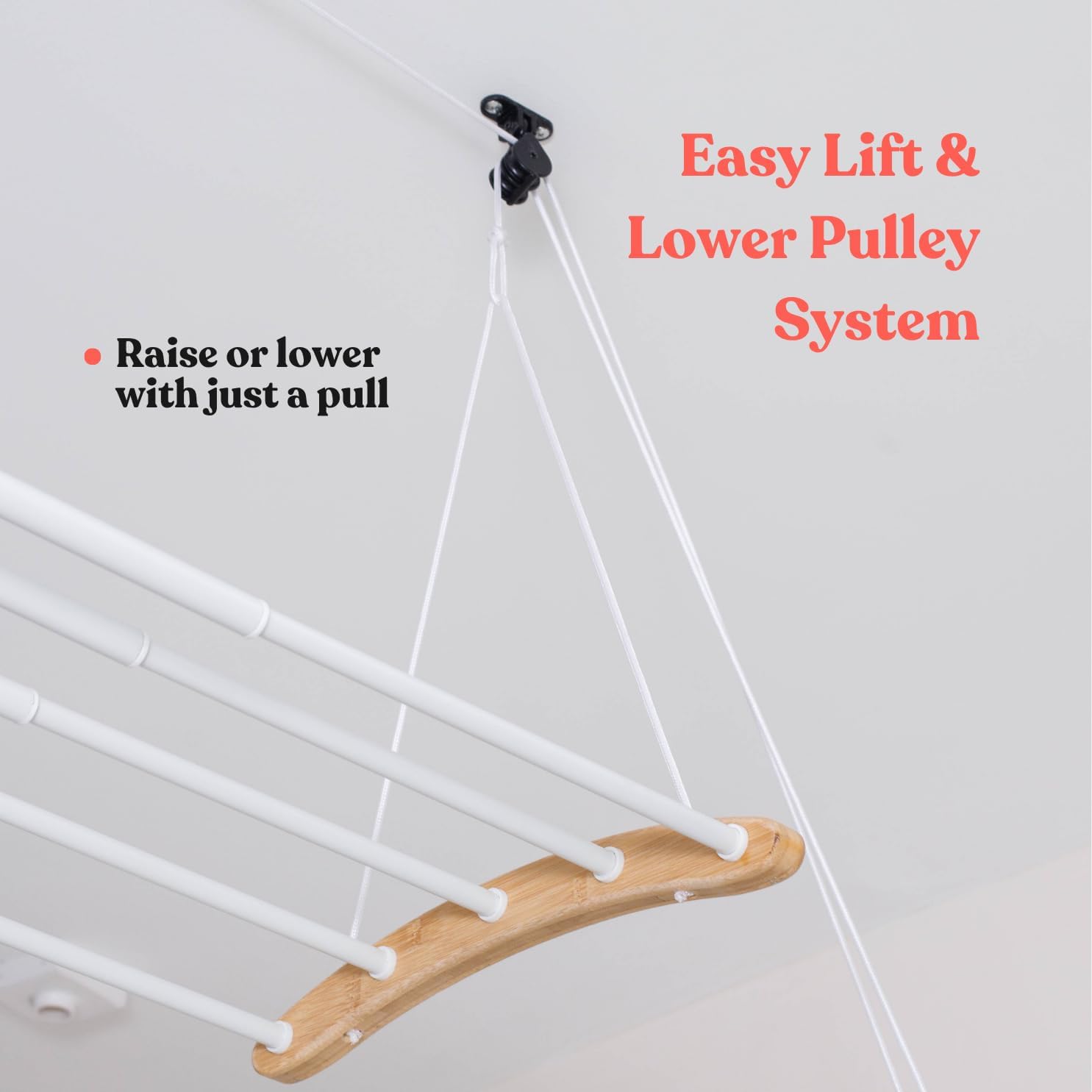 Ceiling-Mounted Pulley Clothes Drying Rack - Image 4
