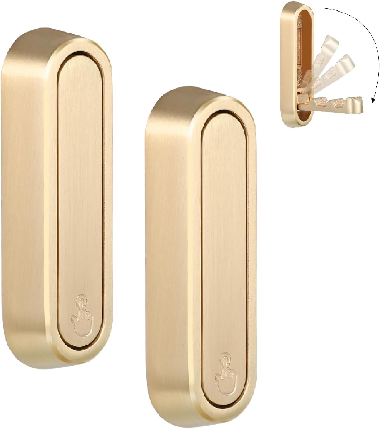Foldable Wall Hook, 40 lbs Heavy Duty Screw Mounted, Aluminum Alloy Flip-Down Gold Coat Hook, Space-Saving Folding Wall Hanger for Bathroom Bedroom Entryway Closet, Includes Screws (2 Pack) - Image 1