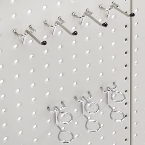 Basics Rectangular Metal Pegboard Kit 48 Pieces, Gray - Image 2