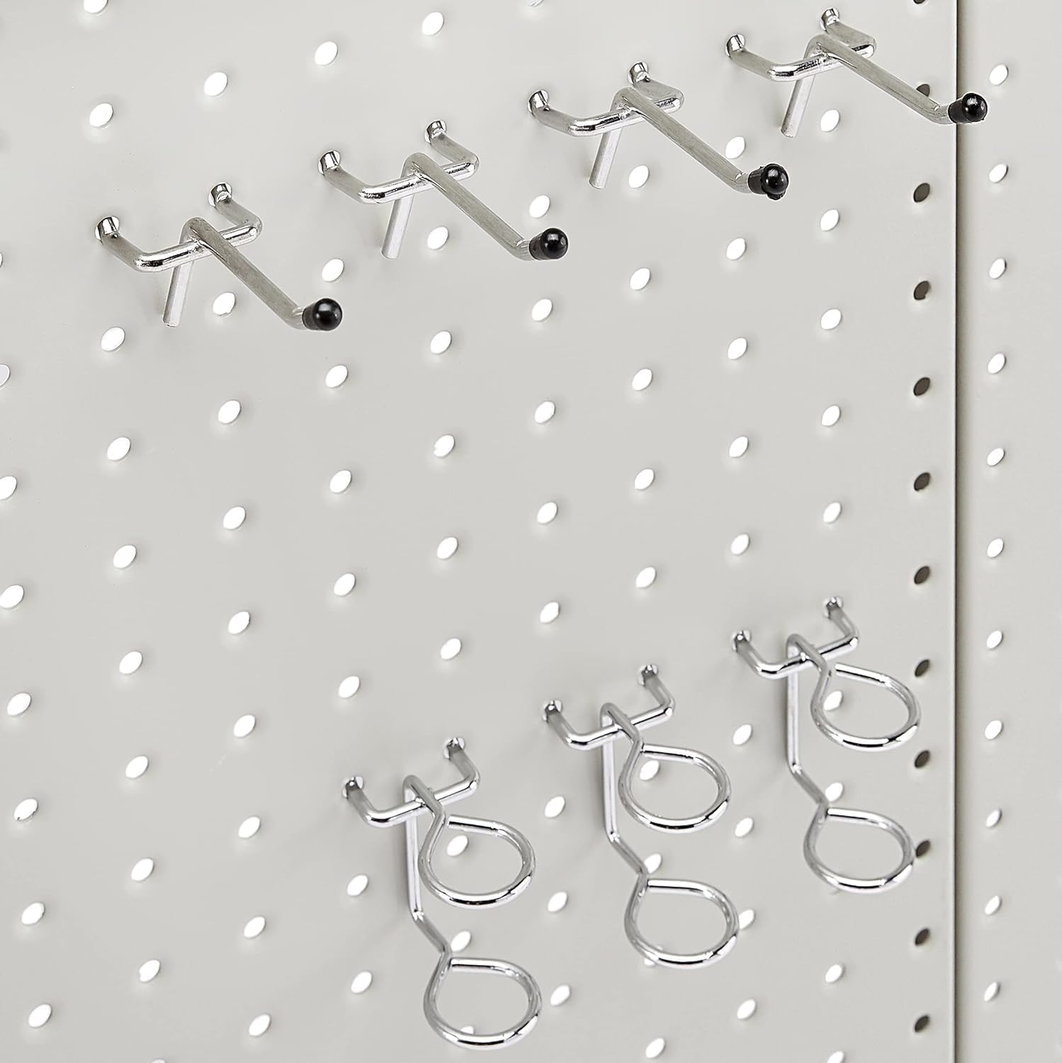 Basics Rectangular Metal Pegboard Kit 48 Pieces, Gray - Image 2