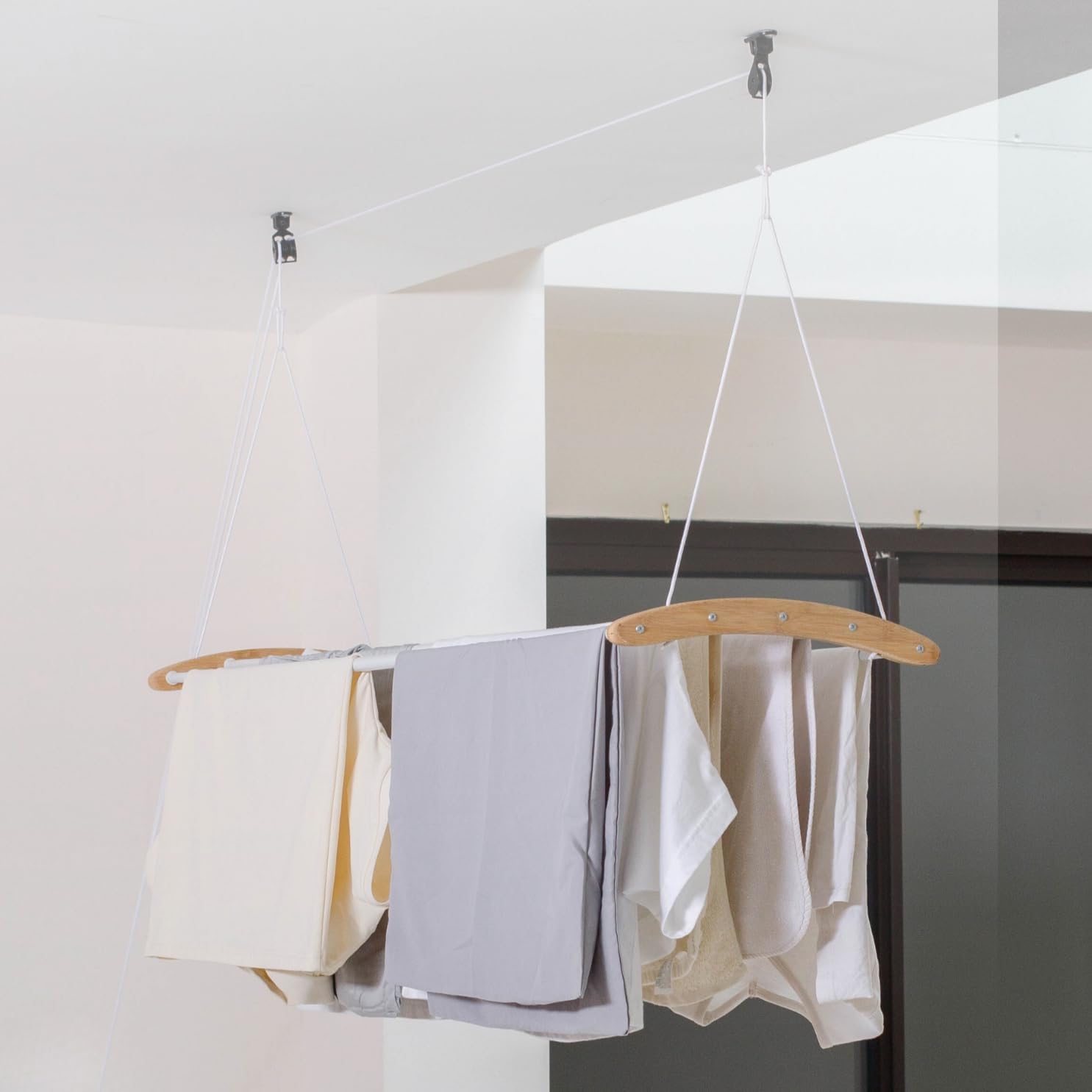 Ceiling-Mounted Pulley Clothes Drying Rack - Image 2