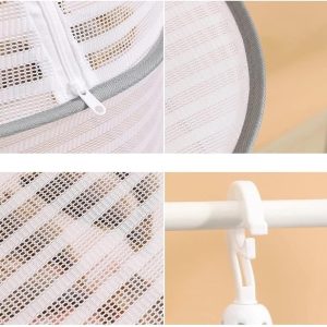 Zippered Hanging Mesh Laundry Drying Basket, 60 cm - Image 5