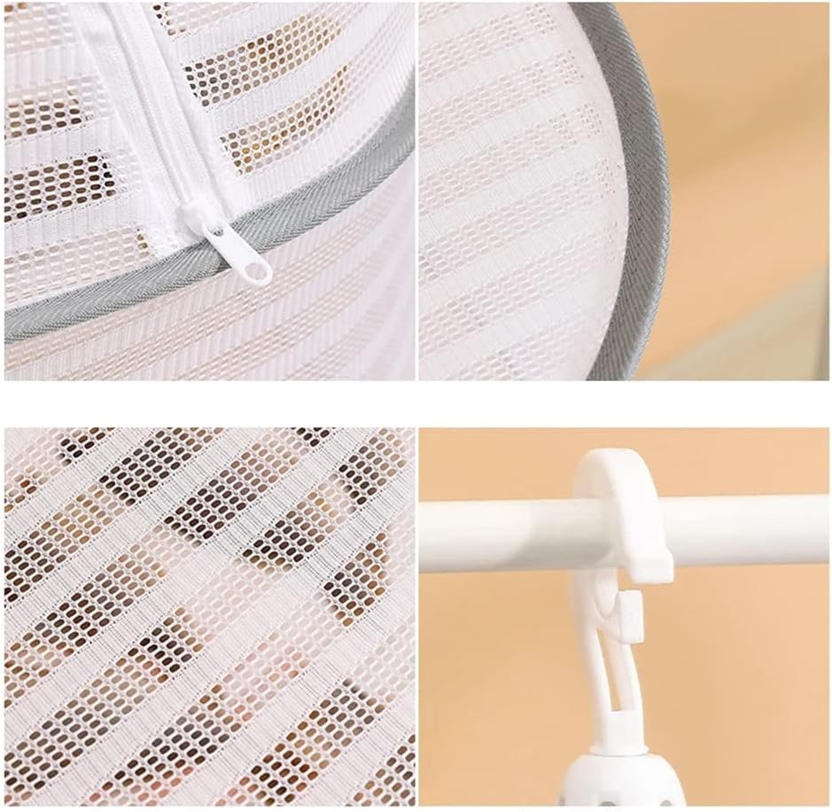 Zippered Hanging Mesh Laundry Drying Basket, 60 cm