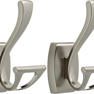 Towel Hook, Robe Hook Satin Nickel Towel Holder for Bathroom, Bathroom Accessories, 135241 2.4 x 2.9 x 4.8 Inches - Image 4
