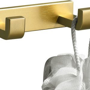 Chrome Towel Hooks, Robe Coat and Clothes Double Hooks, Heavy Duty SUS304 Stainless Steel Wall Hooks Hanger for Bathroom Kitchen Bedroom - Image 2
