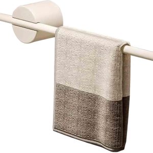 Towel Bar for Hand Towels and Kitchen Cloths, 15-Inch Durable Aluminum Bathroom Rack for Home Organization, Space-Saving White Rail for Washrooms and - Image 1